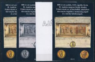 2022/05 800 éves az Aranybulla 4 db-os emlékív garnitúra (30.000)