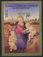 1983 Festmények (XIX.) - Raffaello vágott blokk (4.500)