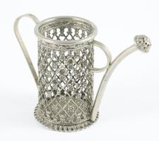 Fém locsoló alakú fogpiszkatartó, m: 7 cm