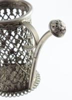 Fém locsoló alakú fogpiszkatartó, m: 7 cm