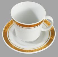 Alföldi porcelán 6 darab csésze alátéttel, jelzett, hibátlan, d: 11 cm