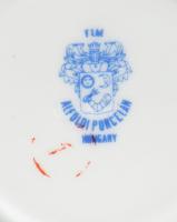 Alföldi porcelán 6 darab csésze alátéttel, jelzett, hibátlan, d: 11 cm