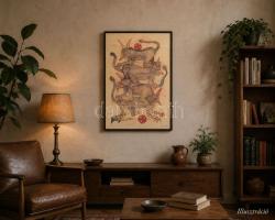 ef.Zámbó (efZámbó) István (1950-): Ördöglétra, 2004. Egyedi beavatkozású print (ebp) kísérleti nyoma...