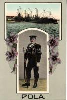 Pola miltary shipyard with k.u.k. navy soldier