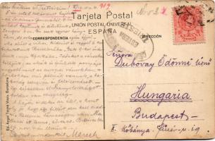 1919 Barcelona, Monumento a Colón. Angel Toldrá Viazo / feladó Dubovay Marcel művész, építész (1898-...