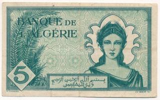 Algéria / Szövetséges megszállás 1942. 5Fr "Y. 613 861" T:F 
Algeria / Allied occupation ...