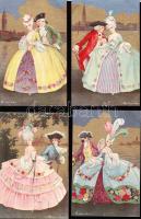 4 db Colombo művészlap / 4 Colombo artist signed cards