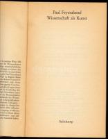 Feyerabend, Paul: Wissneschaft als Kunst. Frankfurt am Main, 1984, Suhrkamp, 132+3p.+2 t. Német nyel...