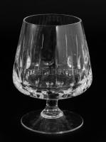 Ólomkristály brandy pohár garnitúra, 6 darab, hibátlan, m: 9,5 cm