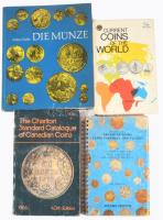 5 db idegennyelvű (angol, német) numizmatikai könyv és katalógus: Yeoman, R. S.: Current Coins of th...