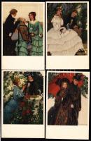 4 db Anna Whelan Betts litho művészlap / 4 Anna Whelan Betts litho artist signed cards