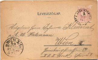 1899 Nagykanizsa, Csengery utca, Kilik Béla üzlete. Fischel kiadása (kopott élek / worn edges)