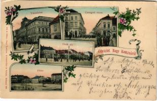 1902 Nagykanizsa, Városháza, Csengeri utca, Deák tér, Fő tér, vaskereskedés, Klein üzlete, asztalos....