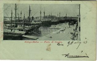 1898 Pola, Pula; Porto di guerra / K.u.K. Kriegsmarine Kriegshafen / Austro-Hungarian Navy port. Dep...