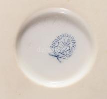 Herendi lila Viktória mintás ékszeres edény, oroszlánkörm9ös lábakon, jelzett, hibátlan, 11x6 cm