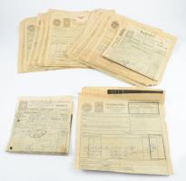 cca 1940 Vasúti fuvarlevelek, 30 db