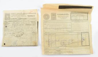 cca 1940 Vasúti fuvarlevelek, 30 db