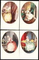 4 db Ambart jelzésű olasz művészlap / 4 Ambart signed artist signed cards