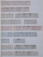 1908-1973 Hivatalos és Portó bélyegek másodpéldányokkal 8 lapos A/4 berakóban
