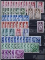 1963-1972 Főleg bélyegzett több példányos rendező teljes sorokkal és postatiszta blokkokkal 30 lapos...