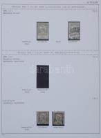 1900-1915 Turul 1f-16f bélyeg változatok gyűjteménye, nagy alakú albumban, tokkal