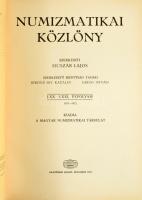 2 db Numizmatikai közlöny.1971-72.évf.; 1977-78. évf. szerk. Huszár Lajos. Bp., MTA
