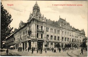 1910 Szeged, Szeged-Csongrádi Takarékpénztár székháza. Széchenyi tér 7. és Takarék utca 5. Grünwald ...