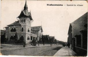 Dicsőszentmárton, Tarnaveni; Kaszinó és villasor. Fröhlich kiadása / casino, villas (EM)