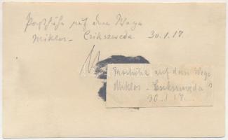 1917 Csíkszereda, Miercurea Ciuc; Passhöhe auf dem Wege Miklós-Csíkszereda / első világháború, út té...