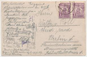 1923 Brassó, Kronstadt, Brasov; Schneeberg unter dem Schlossberg / hótakarítás a Fellegvár alatt / w...