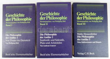 Geschichte der Philosophie Bände I-III. Hrsg. von von Wolgang Röd. Die Philosophie der Antike Bände ...