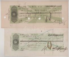 1872-1942. Hódmezővásárhely 22db kitöltött váltó T:VF-F