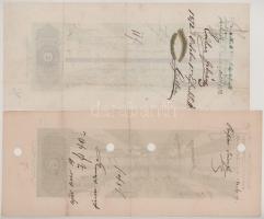 1872-1942. Hódmezővásárhely 22db kitöltött váltó T:VF-F