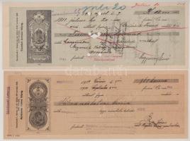 1872-1942. Hódmezővásárhely 22db kitöltött váltó T:VF-F