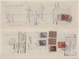 1872-1942. Hódmezővásárhely 22db kitöltött váltó T:VF-F