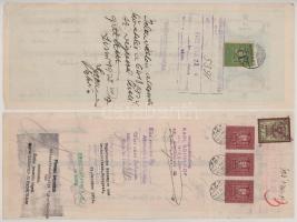 1872-1942. Hódmezővásárhely 22db kitöltött váltó T:VF-F