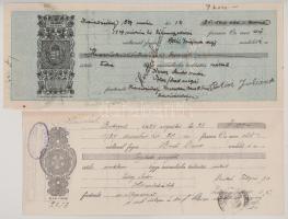 1872-1942. Hódmezővásárhely 22db kitöltött váltó T:VF-F