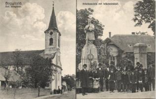 Bogyiszló Hősi emlékművel és Református templommal