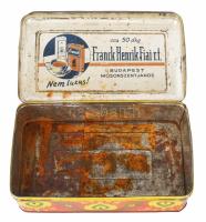 Franck Henrik Fiai fémdoboz, kopással, 13x23 cm