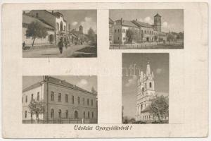 1944 Ditró, Gyergyóditró, Gyó-Ditró, Ditrau; mozaiklap / multi-view postcard (EB)