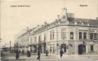 Sopron Lakner Kristóf utca Bergmann üzletével