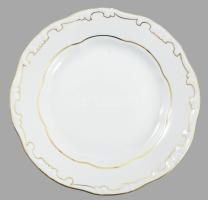 Zsolnay 15 darab tollazott szélű tányér, 4 nagytányér, 5 süteményes, 6 mélytányér, jelzett, d: 25 cm...