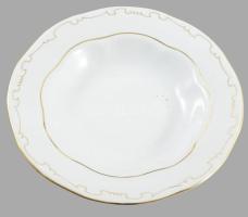 Zsolnay 15 darab tollazott szélű tányér, 4 nagytányér, 5 süteményes, 6 mélytányér, jelzett, d: 25 cm...