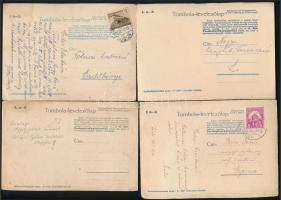 1925 4 db különböző Tombola levelezőlap, közte 2 db használatlan