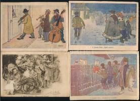 1925 4 db különböző Tombola levelezőlap, közte 2 db használatlan