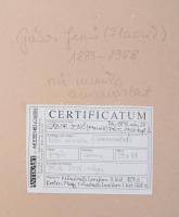 Gábor Jenő (1893-1968): Női munka (vázlat). Ceruza, papír. Jelzett. Hajtásnyommal. Hátoldalán Antika...