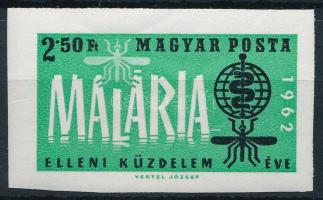 1962 A malária elleni küzdelem éve II. vágott bélyeg