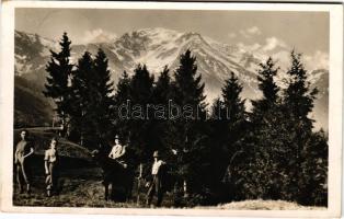 1943 Radnai-havasok, Muntii Rodnei; Horthy Miklós-csúcs (Nagy-Pietrosz). Vitéz Szilvási Gergely mérn...