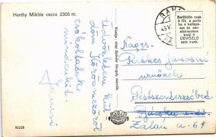1943 Radnai-havasok, Muntii Rodnei; Horthy Miklós-csúcs (Nagy-Pietrosz). Vitéz Szilvási Gergely mérn...