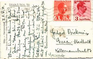 1939 Nagyszeben, Hermannstadt, Sibiu; Piata Regele Ferdinand / Ferdinánd király tér, városháza torny...